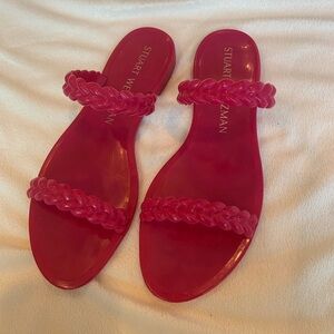 Stuart Weitzman Hot Pink Jelly Sandals